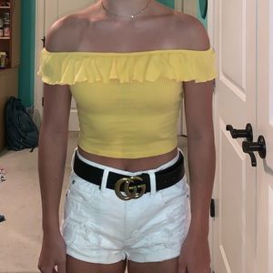 LA Hearts Off the Shoulder Ruffle Top